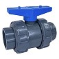 Кран шаровый клеевой НПВХ DN 63 PN 16 уплотнение EPDM/TPV черный Aquaviva AQVBVD63 купить в Челябинске | "Проконсим"