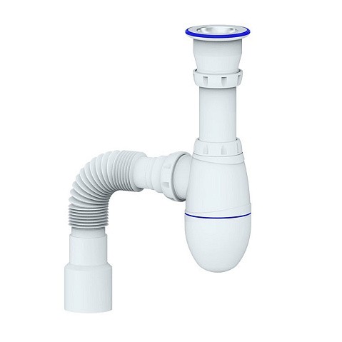 Сифон для мойки Unicorn В220, 40х50 гибкий отвод, 1 1/2'' х40 чаша из нержавеющей стали купить в Челябинске | "Проконсим"
