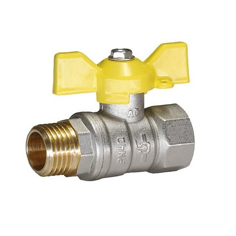 Краны латунные шаровые газовые DN 15-32 PN 25-40 никелированные бабочка муфта-штуцер Temper серия 83 ГОСТ Р 59553 купить в Челябинске | "Проконсим" Краны латунные шаровые газовые DN 15-32 PN 25-40 никелированные бабочка муфта-штуцер Temper серия 83 ГОСТ Р 59553 купить в Челябинске | "Проконсим"