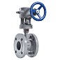 Затвор стальной дисковый DN 200  PN 16 до 425гр. с тройным эксцентриситетом фланцевый с редуктором Арма-Пром ЗПД-САЗ купить в Челябинске | "Проконсим"