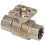 Краны латунные шаровые двухходовые DN 15-50 PN 25-40 никелированные под привод РИДАН AMZ-112R купить в Челябинске | "Проконсим"