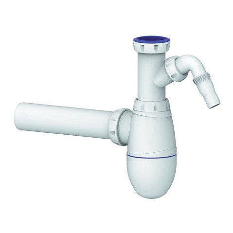 Сифон для мойки Unicorn В510V, 40х40 прямой отвод, 1 1/2'' х40 с отводом для стиральной машины преходник 40х32 купить в Челябинске | "Проконсим"