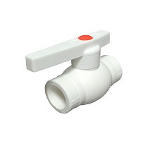 Краны шаровые ПП DN 20-63 PN 25 с металлическим шаром белые Valfex купить в Челябинске | "Проконсим"