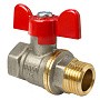 Кран латунный шаровой Valfex.218.NB1 11Б27фт1М DN 20 PN 40 никелированный муфта-штуцер бабочка купить в Челябинске | "Проконсим"