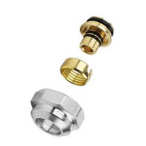  Евроконус 3/4'' DN 20 для PEX МП-труб обжимной 2 резьбовых кольца на штуцере Varmega (930422304) со склада Проконсим в Челябинске