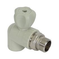 Краны шаровые ПП DN 20-25 PN 25 для радиатора угловые серые Valfex купить в Челябинске | "Проконсим"