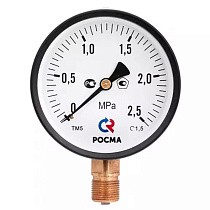 Мановакуумметр Росма ТМВ-510Р.06 общетехнический, 100мм, -0.1-0.5МПа, резьба M20x1,5, IP54, с электронной приставкой тип V, радиальный, класс точности 1,5/ IP54. купить в Челябинске | "Проконсим"