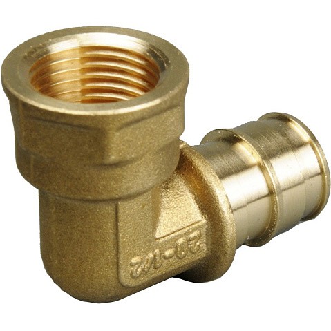 Угольник латунный для PEX труб 25-1/2'' PN 10 OP под надвижную гильзу с внутренней резьбой ONE PLUS купить в Челябинске | "Проконсим"