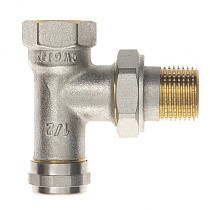Клапан радиаторный настроечный DN 15-20 PN 10 угловой никелированный под шестигранник РИДАН купить в Челябинске | "Проконсим"