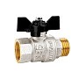 Кран латунный шаровой LD Pride 47.302 DN 20 PN 40 никелированный муфта-штуцер бабочка купить в Челябинске | "Проконсим"