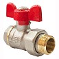 Кран латунный шаровой Valfex Optima.227.NLB1 11Б27фт1М DN 15 PN 25 никелированный американка бабочка купить в Челябинске | "Проконсим"