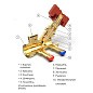 Клапан балансировочный STAD.BY-1-25, DN 25 PN 16 наклонный, латунный Kv 8,40 м3/ч с измерительными ниппелями, дренажный купить в Челябинске | "Проконсим"