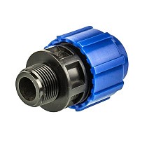 Муфты компрессионные для ПЭ DN 20-110 PN 16 обжимные с наружной резьбой купить в Челябинске | "Проконсим"