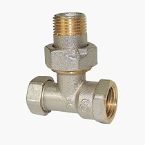 Клапан запорно-регулирующий Raditec DN 15 PN 16 угловой G1/2'' Kvs = 1,46 м3/ч для радиатора, 120гр. купить в Челябинске | "Проконсим"