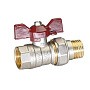 Кран латунный шаровой Temper 88.В-А.12.Б DN 15 PN 40 американка никелированный бабочка купить в Челябинске | "Проконсим"