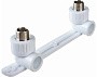 Угольник установочный двойной ПП 20-1/2'' PN 25 с наружной резьбой белый РТП 10703 купить в Челябинске | "Проконсим"