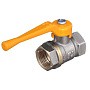Кран латунный шаровой газовый 11Б27п DN 40 PN 40 никелированный рычаг муфта-муфта БАЗ.А10.0.40.НГ.40.Н купить в Челябинске | "Проконсим"