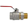 Краны латунные шаровые DN 32 PN 40 никелированные рычаг американка РИДАН BVR-FR купить в Челябинске | "Проконсим"