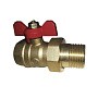 Краны латунные шаровые 11Б27п1 DN 15-32 PN 16 однотипные бабочка американка купить в Челябинске | "Проконсим"
