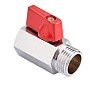 Кран латунный шаровой мини MVI BV.466 DN 15 PN 16 хромированный муфта-штуцер бабочка купить в Челябинске | "Проконсим"