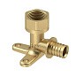 Угольник латунный для PEX труб  16- 1/2''  PN 16  под надвижную гильзу с внутренней резьбой  РосТурПласт купить в Челябинске | "Проконсим"