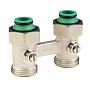 Узел нижнего подключения MVI TR.415.0505 DN 20 PN 10 прямой двухтрубный шаровой затвор 20-3/4'' под евроконус, муфта купить в Челябинске | "Проконсим"