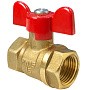 Краны латунные шаровые 11Б27фт1М DN 15-32 PN 40 бабочка муфта-муфта Valfex.217.LB1 купить в Челябинске | "Проконсим"