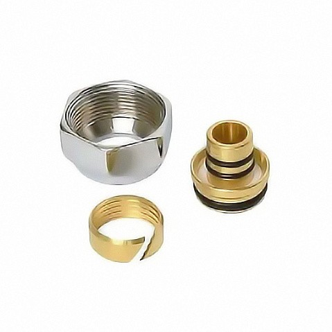 Евроконус 3/4'' DN 16 для PEX МП-труб обжимной 2 резьбовых кольца на штуцере Varmega купить в Челябинске | "Проконсим"