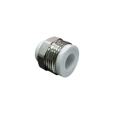 Штуцер 32 PN 25 G-1 1/4'' НР белый VALFEX купить в Челябинске | "Проконсим"