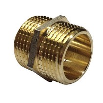 Ниппели латунные никелированные DN 15-50 PN 40 штуцер-штуцер  купить в Челябинске | "Проконсим"