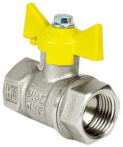 Краны латунные шаровые газовые 11Б27фт1М DN 15-50 PN 25-40 никелированные бабочка муфта-муфта Valfex.277 Standart ГОСТ Р 59553 купить в Челябинске | "Проконсим"