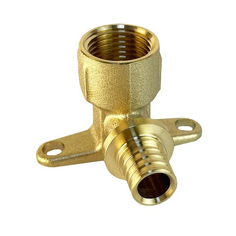 Угольник латунный для PEX труб 20-1/2'' PN 16  под надвижную гильзу Valfex VF.454.AF купить в Челябинске | "Проконсим"