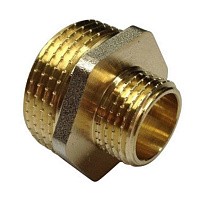 Ниппели латунные никелированные DN 20-32 PN 40 штуцер-штуцер переходный купить в Челябинске | "Проконсим"