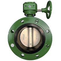 Затворы чугунные дисковые DN 50-1200 PN 16 фланцевые с чугунным диском с редуктором GALA Тип.2123-G купить в Челябинске | "Проконсим"