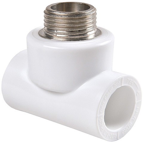 Тройник ПП 40-1/2'' PN 25 белый РВК купить в Челябинске | "Проконсим"