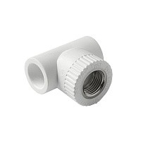 Тройник установочный ПП 20-1/2'' PN 25 с внутренней резьбой белый Pro Aqua PA13912 купить в Челябинске | "Проконсим"