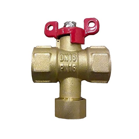 Кран латунный шаровой Пензапромарматура DN15 PN16 G1/2'' с фильтром никелированный полнопроходной муфта-муфта бабочка купить в Челябинске | "Проконсим"