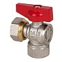 Краны латунные шаровые угловой DN 15-20 PN 40 никелированные бабочка муфта-накидная гайка MVI BV.532 купить в Челябинске | "Проконсим"