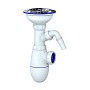 Сифон для мойки Unicorn В432VP без отвода 3 1/2'' х40 чаша из нержавеющей стали с отводом для стиральной машины пластиковая фурнитура