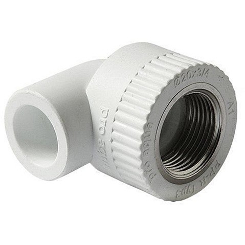 Угольник комбинированный ПП 20-1/2'' PN 25 с внутренней резьбой белый Pro Aqua PA26008P купить в Челябинске | "Проконсим"