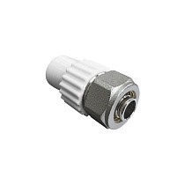 Муфта комбинированная для соединения PPR-PE труб 20х16 PN 25 VALFEX купить в Челябинске | "Проконсим"