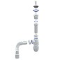 Сифон для мойки Unicorn В220, 40х50 гибкий отвод, 1 1/2'' х40 чаша из нержавеющей стали купить в Челябинске | "Проконсим"