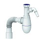 Сифон для мойки Unicorn В520V, 40х50 гибкий отвод, 1 1/2'' х40 с отводом для стиральной машины преходник 40х32 купить в Челябинске | "Проконсим"