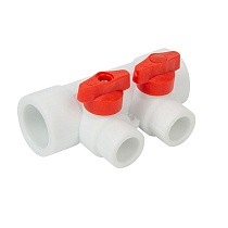 Коллекторы ПП DN 32-40 PN 25 универсальные с отсечными кранами белые Valfex купить в Челябинске | "Проконсим"