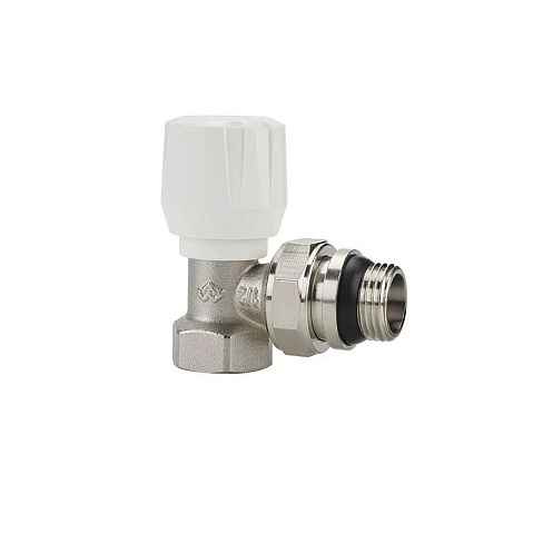 Клапан радиаторный VARMEGA VM10011 DN15 PN10 угловой G-1/2'' с уплотнением муфта-штуцер купить в Челябинске | "Проконсим"
