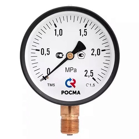 Мановакуумметр Росма ТМВ-610Р.03 общетехнический, 150мм, -0.1-0.5МПа, резьба G1/2'', с электронной приставкой тип I, радиальный, класс точности 1,5 купить в Челябинске | "Проконсим"