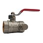 Кран латунный шаровой DN 20 PN 40 под манометр никелированный рычаг муфта-муфта SGL купить в Челябинске | "Проконсим"