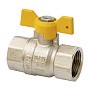 Краны латунные шаровые газовые DN 15-20 PN 25 бабочка муфта-муфта MVI BV.813 купить в Челябинске | "Проконсим"