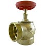 Клапан пожарный латунный КПЛМ DN50 PN16 угловой 90гр. муфта-штуцер с удлиненным шпинделем Апогей