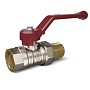 Кран латунный шаровой Temper 88.В-А.1.Р DN 25 PN 40 американка никелированный рычаг купить в Челябинске | "Проконсим"